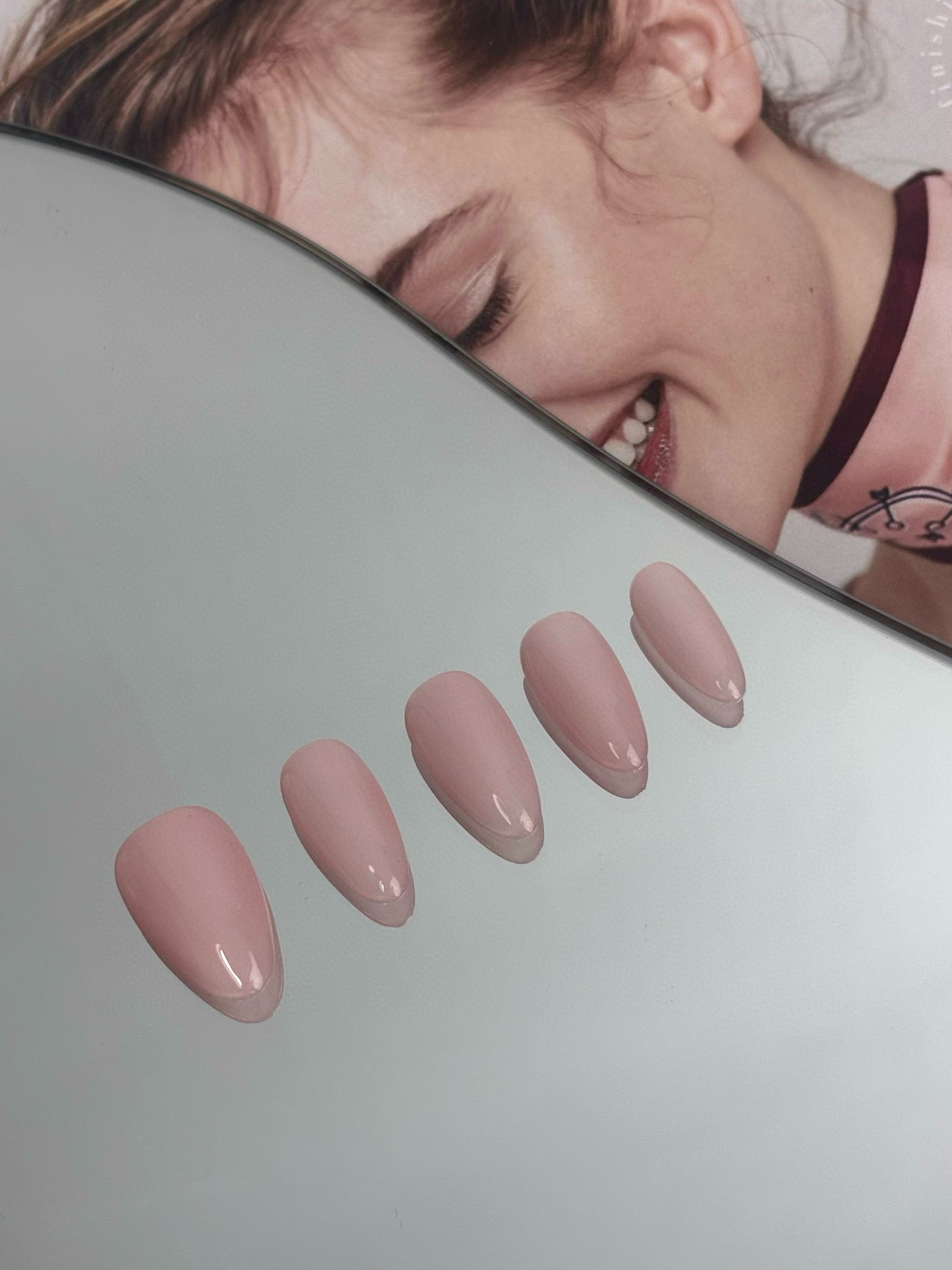 Elegant Pink Almond Press-On Nails – Chic & Effortless Style